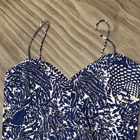JILL STUART FLORAL BLUE & WHITE DRESS X- SMALL - Picture 10 of 17